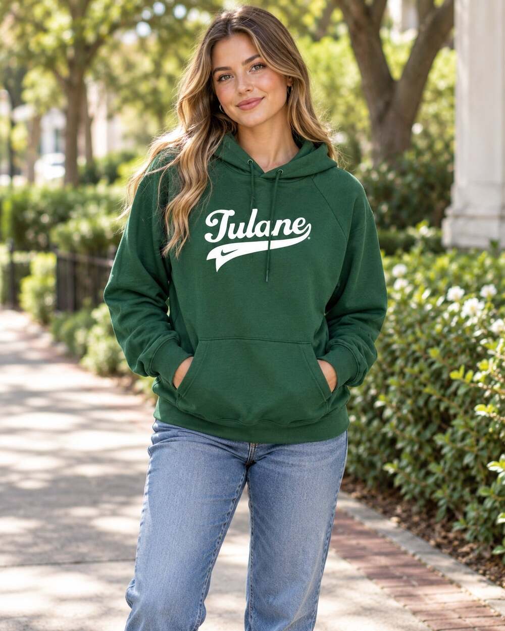 Womens NIKE gree Tulane Green Wave Club Hoodie size small